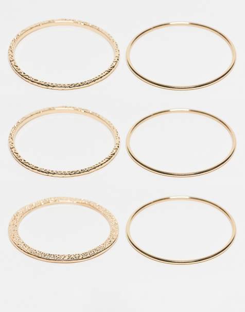 Accessorize - Lot de 6 joncs variés - Doré - view 1