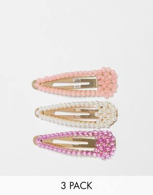 Lot De 12 Barrettes à Cheveux Acrylique Rose | Accessoires Fille Enfant Femme | Coiffure Mignonne