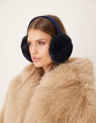 Accessorize - Luxe - Ohrenschützer aus Kunstpelz in Marineblau