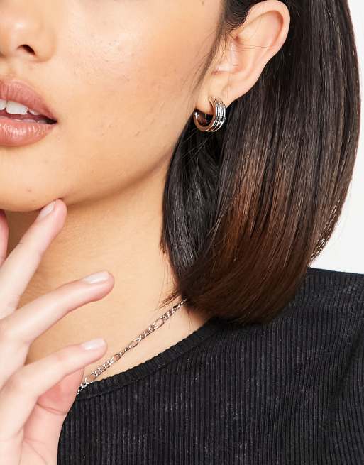 Accessorize – Masywne kolczyki-koła w kolorze srebrnym