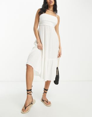 Accessorize Maxi Beach Summer Dress In Ivory-white