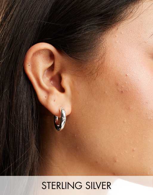 Accessorize - Mellemstore hoop-øreringe i sterlingsølv