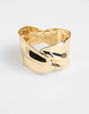 Accessorize - Metallarmreif in Gold mit geschmolzenem Design-Goldfarben