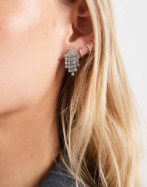 Accessorize - Mini boucles d'oreilles cascade - Argenté - view 1