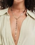 [Accessorize] Accessorize mini flower lariat necklace in gold No Size GOLD