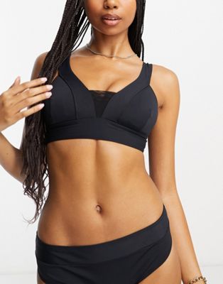 Accessorize Mix & Match Lexi bikini top in black  - ASOS Price Checker