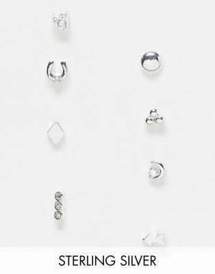 Boucles D'oreilles Clous En Argent Massif Vintage - Lot - Occasion Bon état