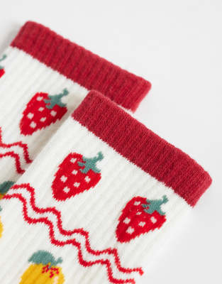 Accessorize Multi Fruit Socks In Multi