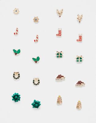 Accessorize multipack of Christmas stud earrings in multi - ASOS Price Checker