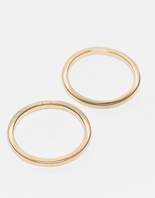 Accessorize - Multipakke med 2 guldfarvede armbånd med stretch , 2 af 4