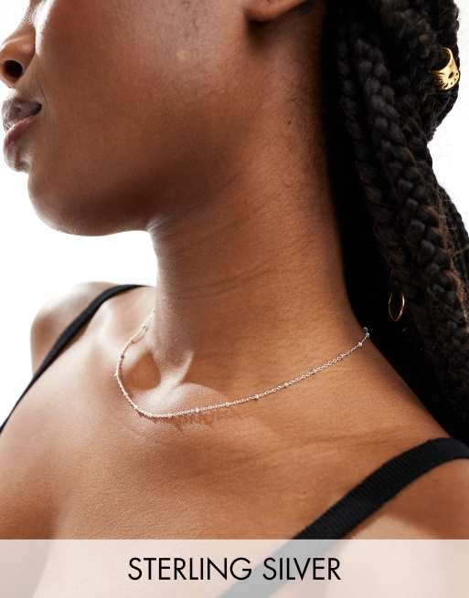 Accessorize – Naszyjnik z wąskiego łańcuszka ze srebra wysokiej próby