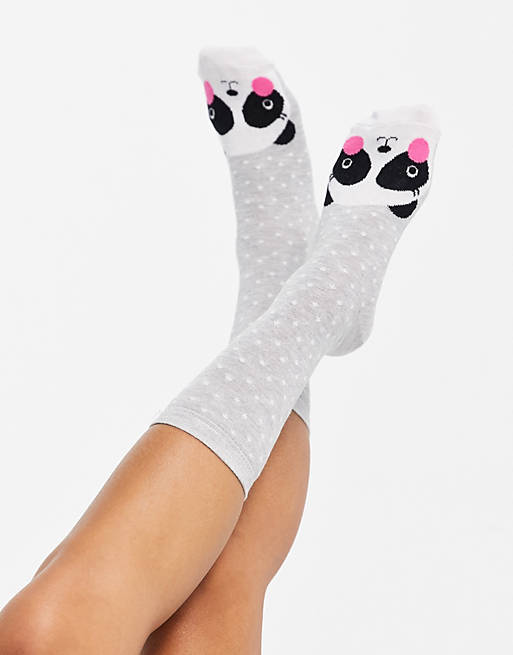 Accessorize novelty socks in panda print