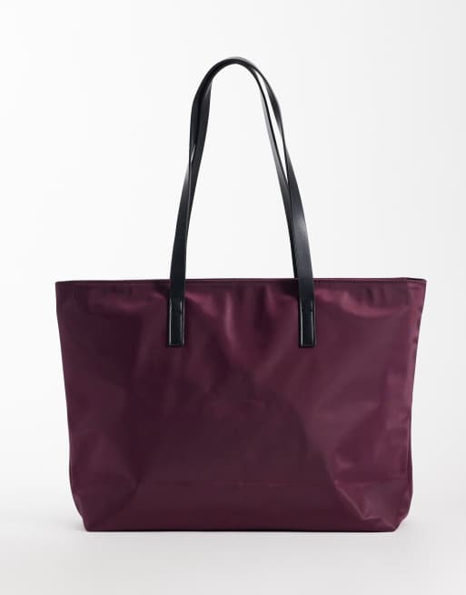 Accessorize nylon tote bag in berry, 4 of 4