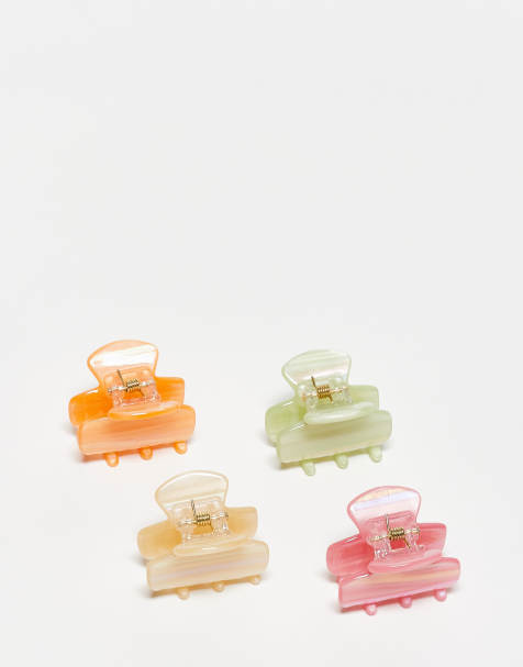 Accessorize – Olikfärgade, små hårklämmor, 4-pack - view 1