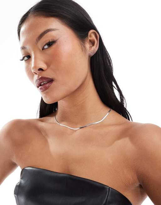 Accessorize - Omega ketting van met zilver verguld roestvrij staal in zilver