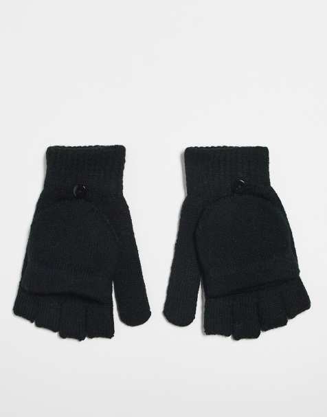 Accessorize opp plain capped gloves in black - view 1