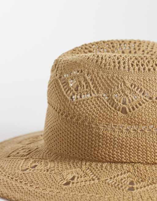 Accessorize - Opvouwbare geweven cowboyhoed in lichtbruin, 2 van 3