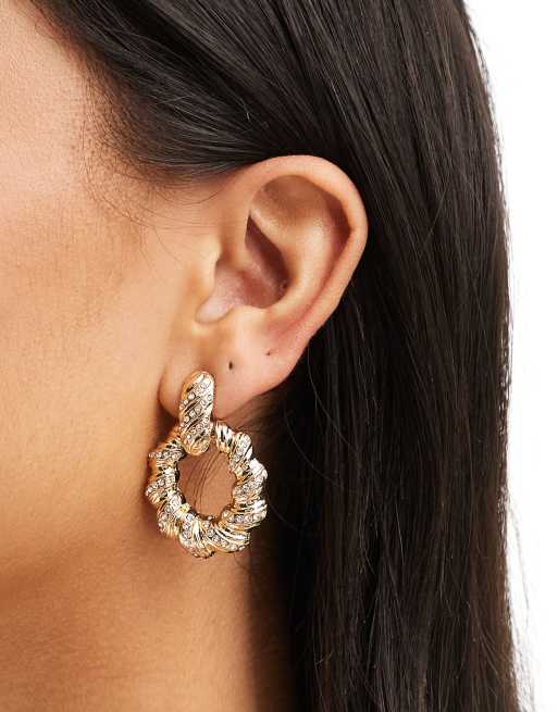 Accessorize - Orecchini a battente color oro con strass