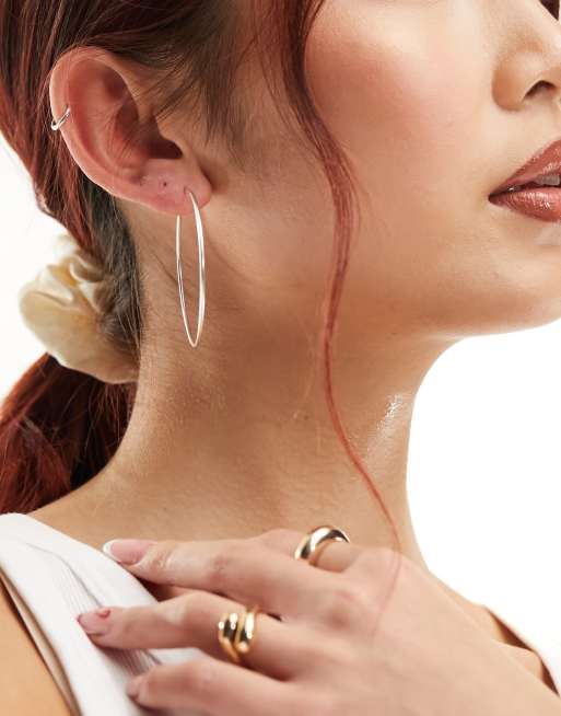 Orecchini Argento Orecchini Ad Anello Sottili Accessorize