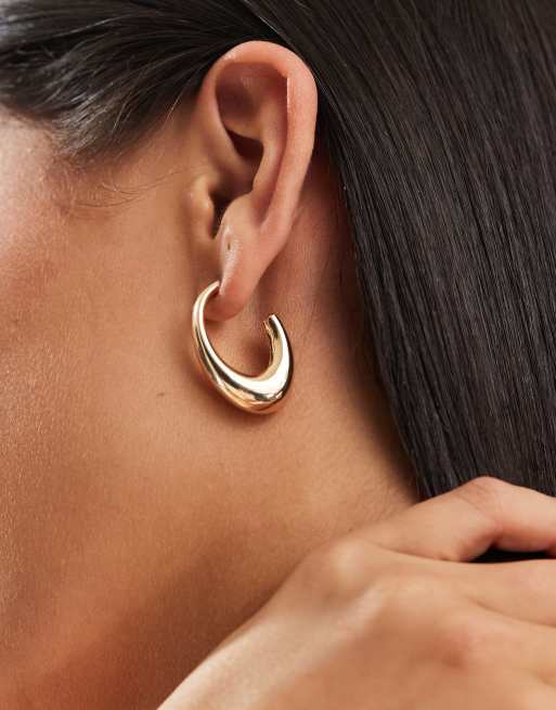 Accessorize - Orecchini a cerchio medio spessi color oro 