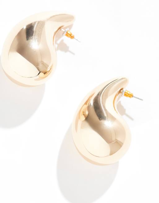 Accessorize - Orecchini dorati grandi a goccia, 2 di 4