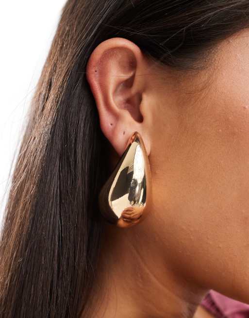 Accessorize - Orecchini dorati grandi a goccia, 4 di 4