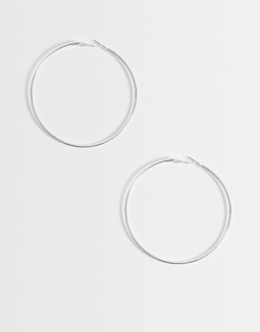 Accessorize - Orecchini grandi color argento a cerchio semplici