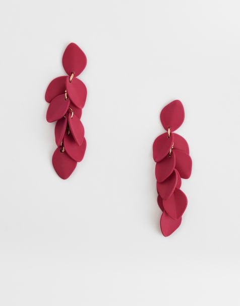 Accessorize - Orecchini pendenti rosa con petali - view 1