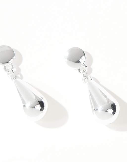Accessorize - Orecchini pendenti voluminosi argentati, 3 di 4