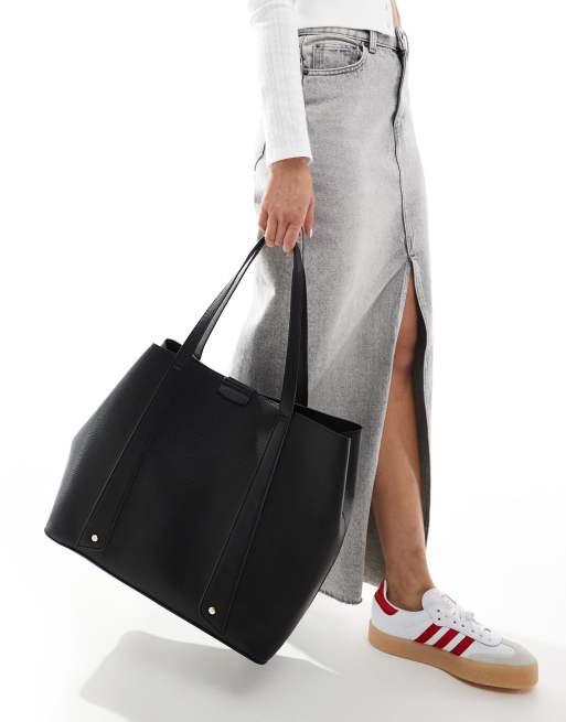 Accessorize - Oversized tote-taske i sort PU