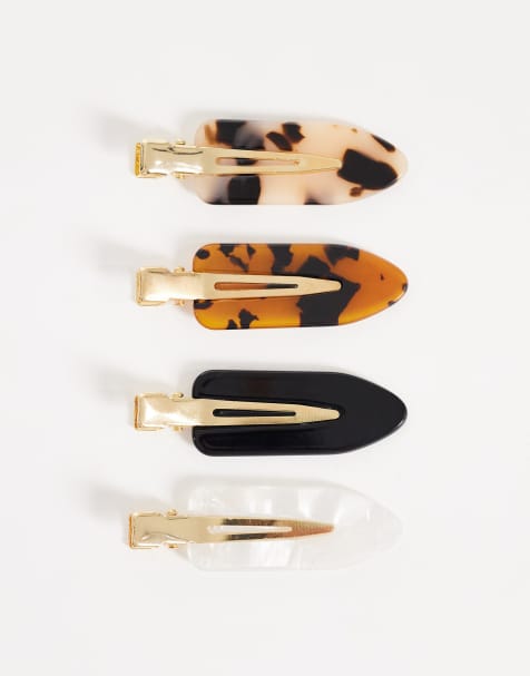 Accessorize - Pack de 4 horquillas para el cabello marrón efecto carey - view 1