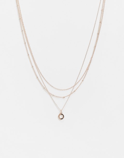 Rose gold sales necklace accessorize