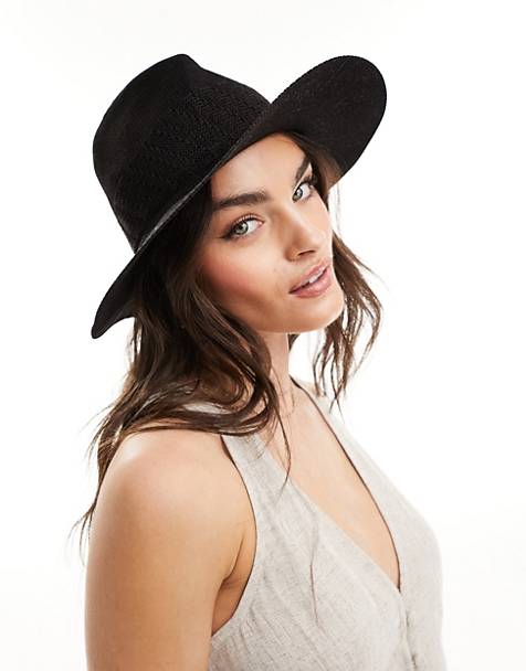 Accessorize packable fedora hat in black