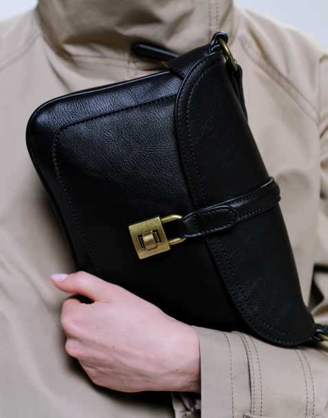 Accessorize padlock crossbody bag in black - view 1