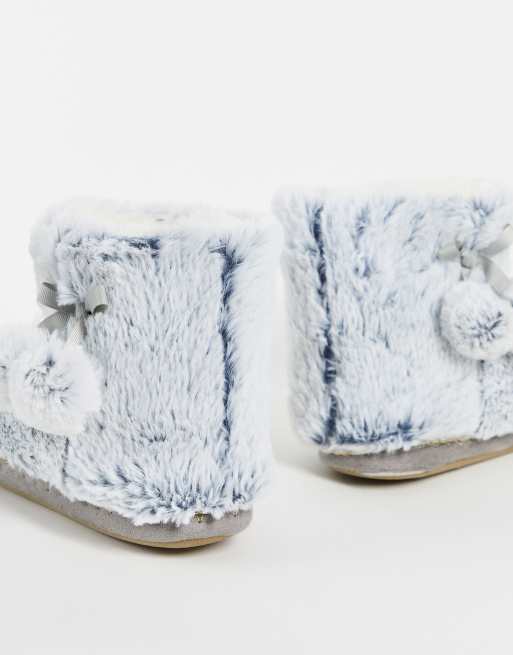 Accessorize - Pantoffels van imitatiebont in grijs, 4 van 4