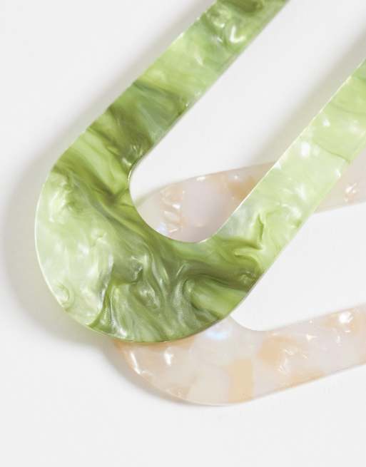 Accessorize – Pastellfärgade, franska hårnålar, 2-pack, 2 av 3