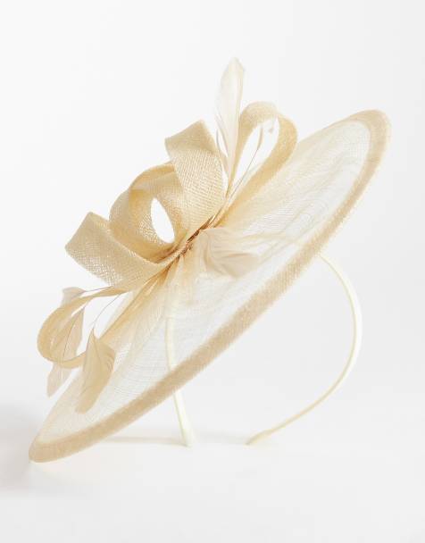 Accessorize – Penelope – Fascinator-Hut in Beige mit Schleife - view 1