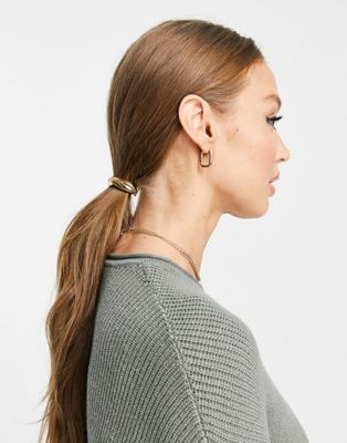 Accessorize ponytail wrap in gold