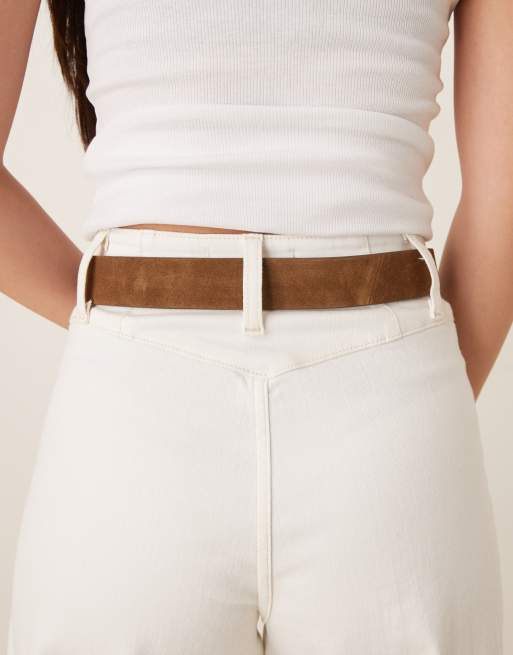 Accessorize – Premium – Brunt skärp med texturerat spänne, 3 av 3