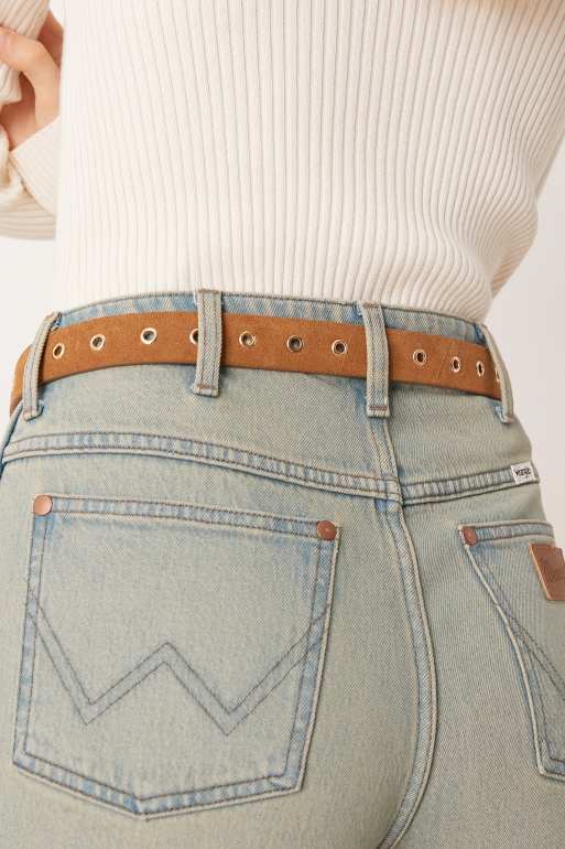 Accessorize premium eyelet belt in brown, 3 of 3