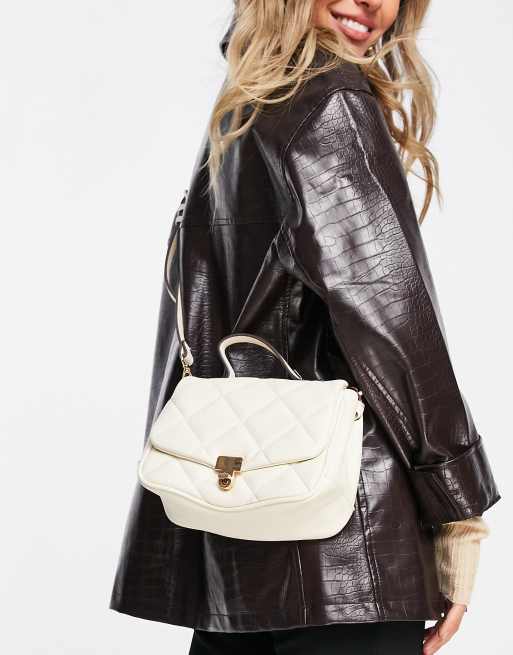 Accessorize Quilted Cross Body Bag In Cream Asos