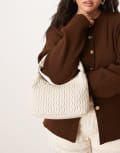 [Accessorize] Accessorize quilted handheld bag in cream-White No Size CREAM
