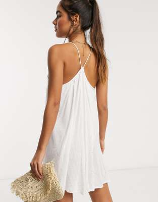 accessorize white beach dress