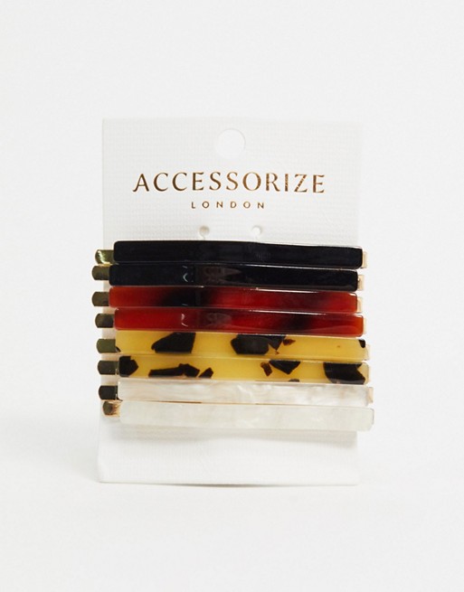 Accessorize resin hairslides in tort