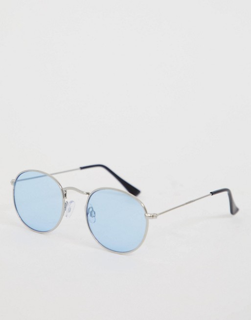 Accessorize Rosie round blue sunglasses
