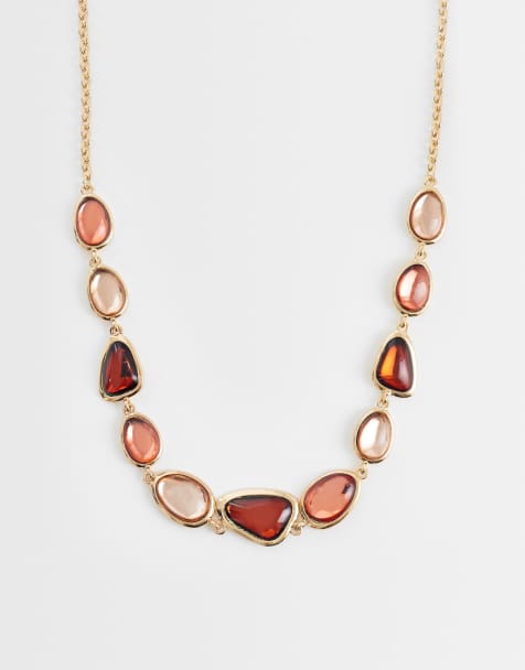 Accessorize round beads necklace in multi colours - view 1