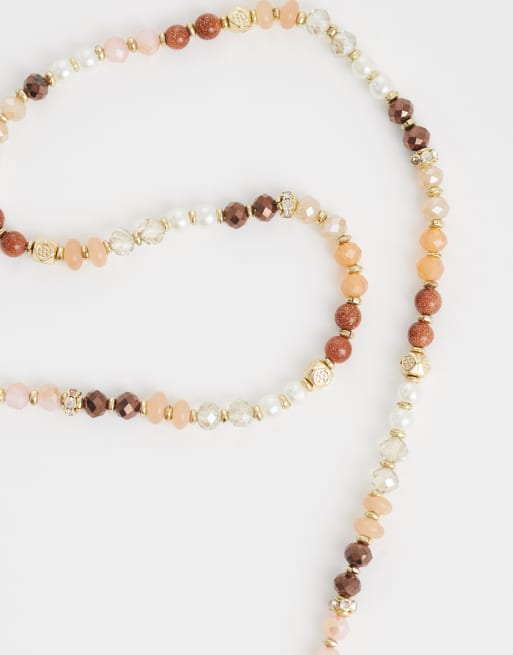 Accessorize round beads necklace in multi colours, 4 of 4