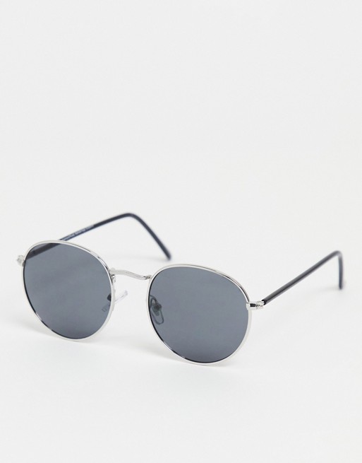 Accessorize round sunglasses with silver frames