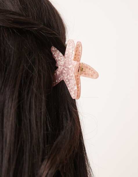 Accessorize starfish hair claw in pink