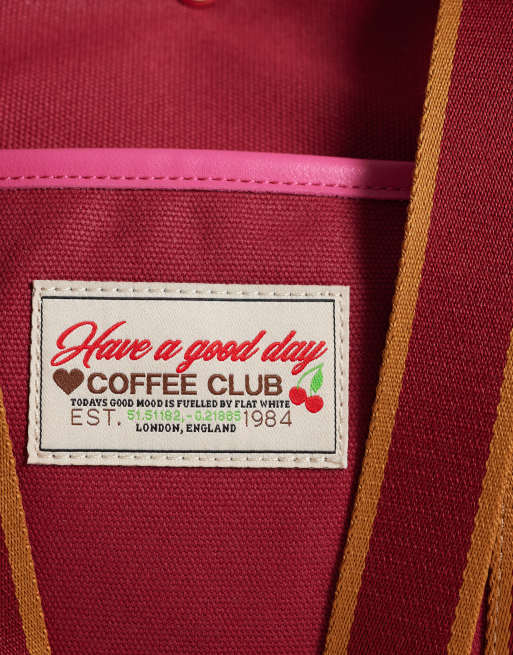 Accessorize – Różowa płócienna torba shopper typu tote, 3 z 4